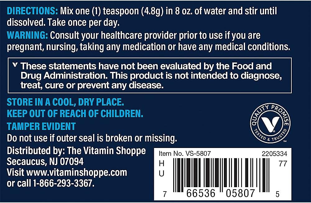 Raspberry Lemon Flavored Vthrive Magnesium Relax Powder for Stress Relief, Muscle Relaxation, and Better Sleep Quality - 8.5 Oz. (50 Servings)