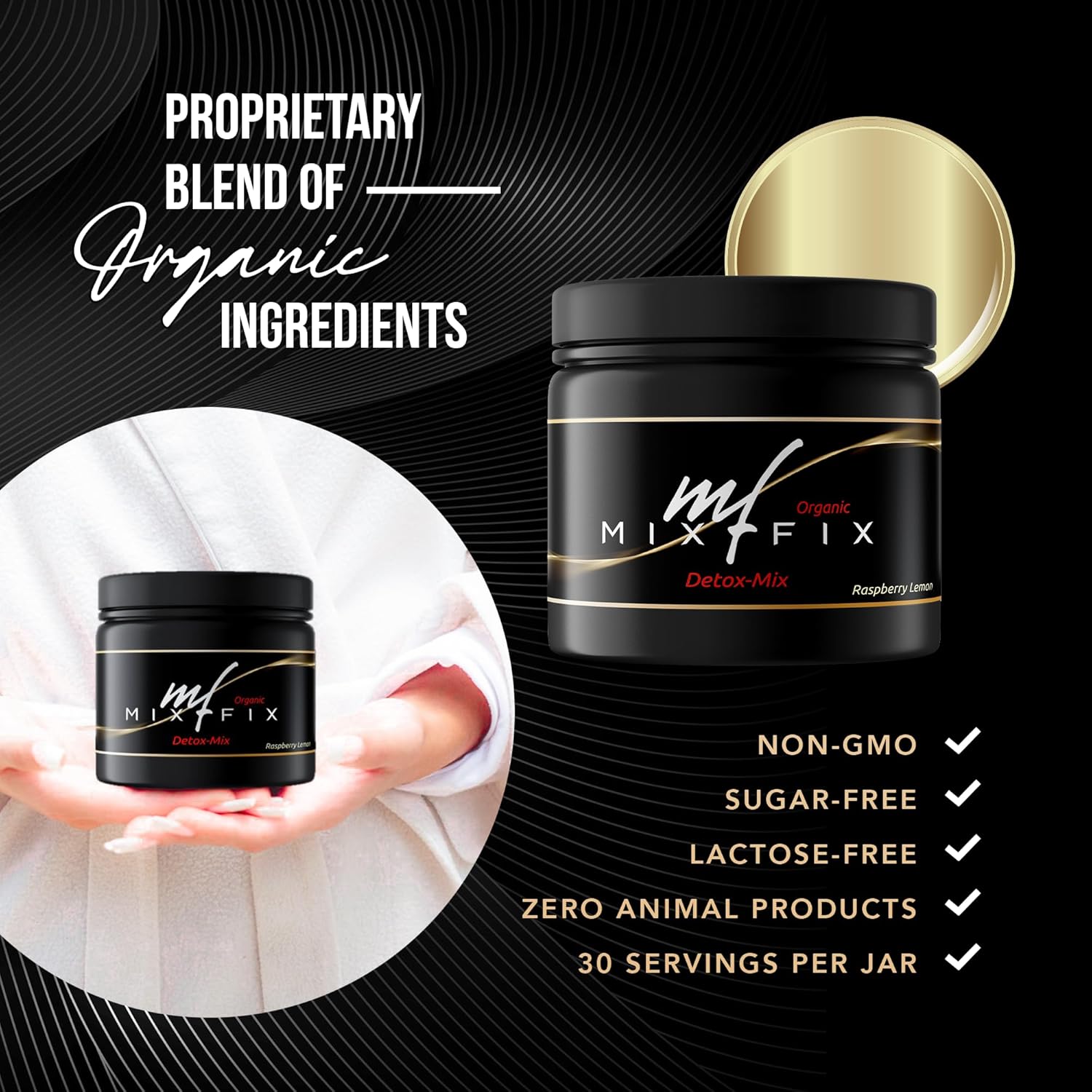 Raspberry Lemon Vegan Detox Powder - Full Spectrum Cleanse for Liver, Weight Loss, and Vitality