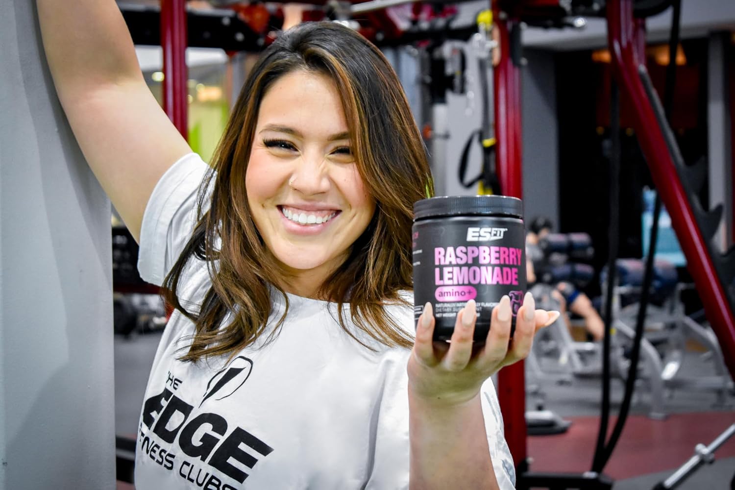 Raspberry Lemonade Amino+ Powder with Caffeine and Green Tea Extract - BCAA, Amino Acids, Zero Sugar, Low Calorie, Pre and Post Workout Supplement