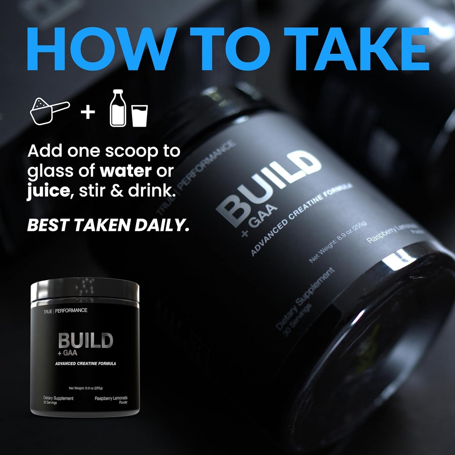 Raspberry Lemonade Muscle Building and Recovery Drink with GAA, Creatine, and Betaine - 30 Servings