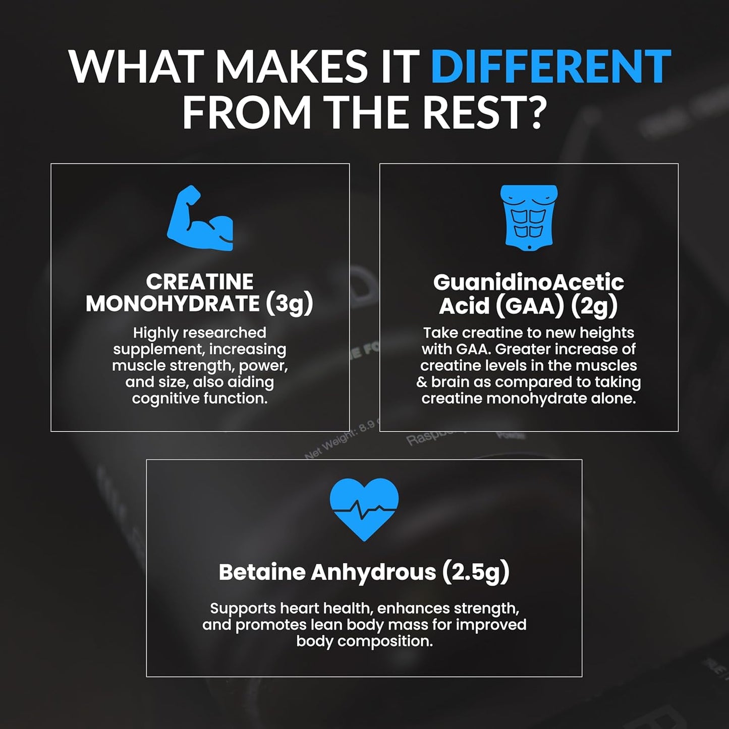 Raspberry Lemonade Muscle Building and Recovery Drink with GAA, Creatine, and Betaine - 30 Servings