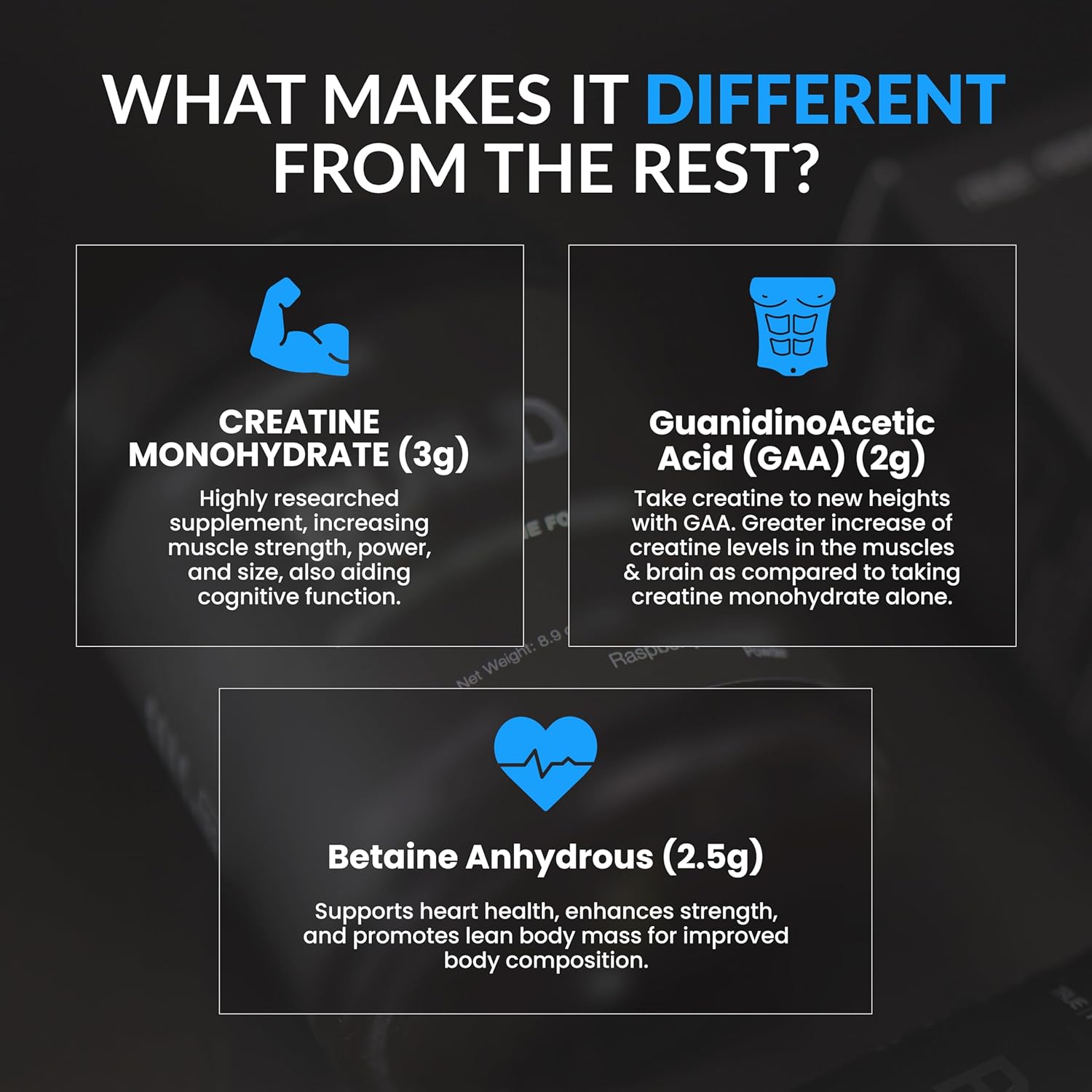 Raspberry Lemonade Muscle Building and Recovery Drink with GAA, Creatine, and Betaine - 30 Servings