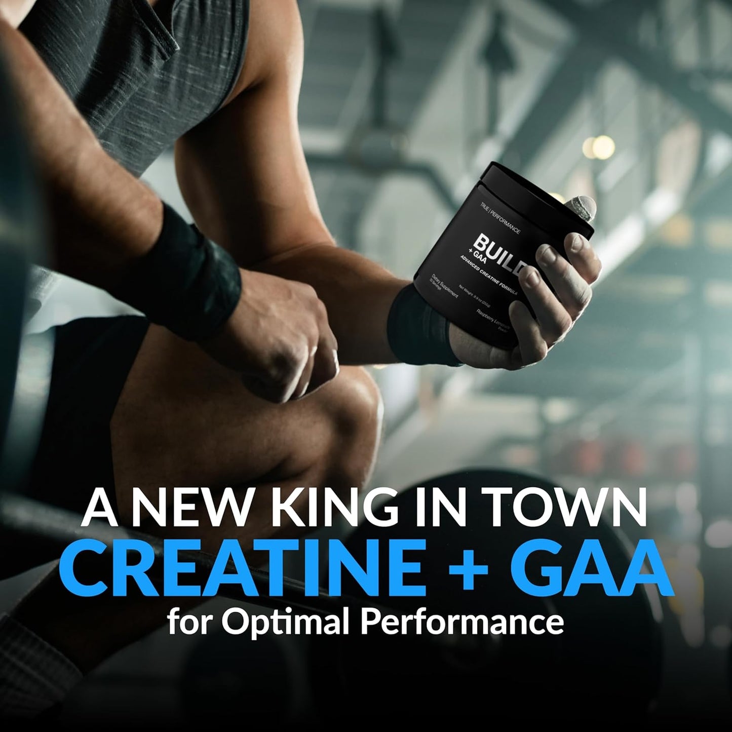 Raspberry Lemonade Muscle Building and Recovery Drink with GAA, Creatine, and Betaine - 30 Servings