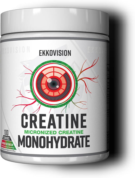 Raspberry Watermelon Creatine Monohydrate Powder for Pre & Post Workout Energy Support - 100 Servings