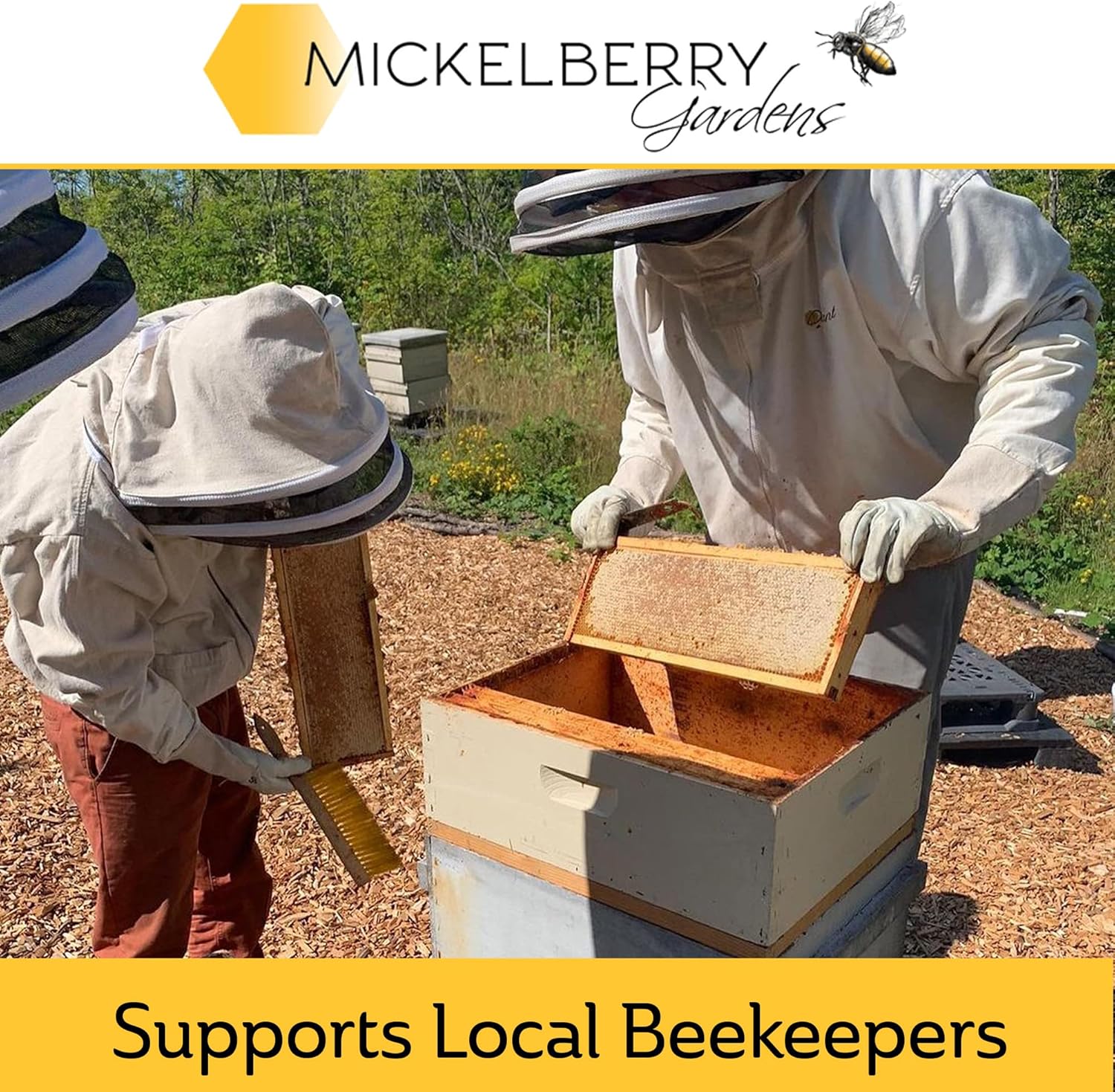 Raw Bee Pollen Granules - Superfood with Protein, Vitamins, Minerals & Antioxidants - 6 Oz - Mickelberry Gardens