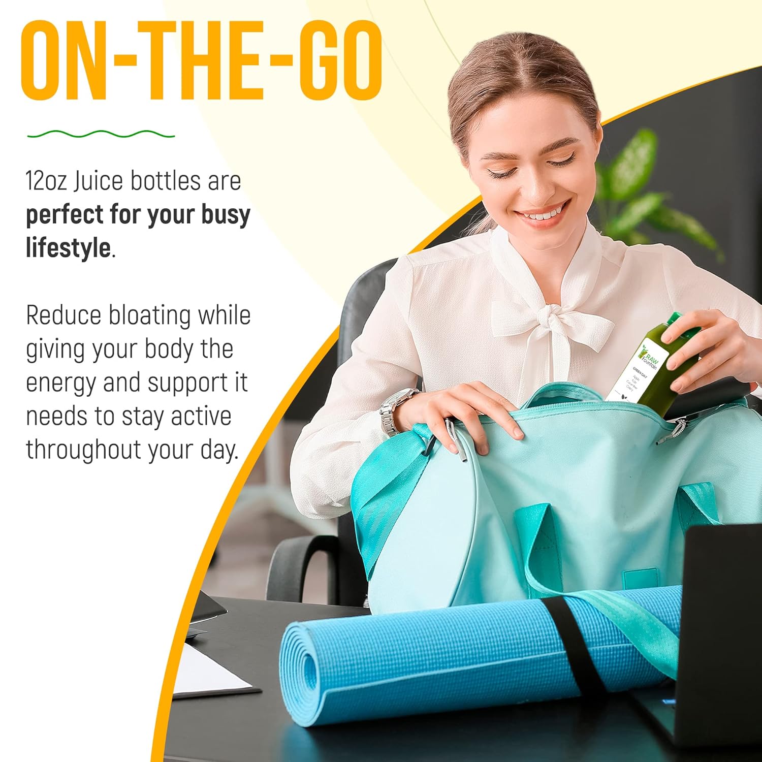 Raw Fountain 3 Day Juice Cleanse: All Natural Detox for Weight Management, Cold Pressed Fast, 18 Bottles - 12oz, Includes 3 Ginger Shots