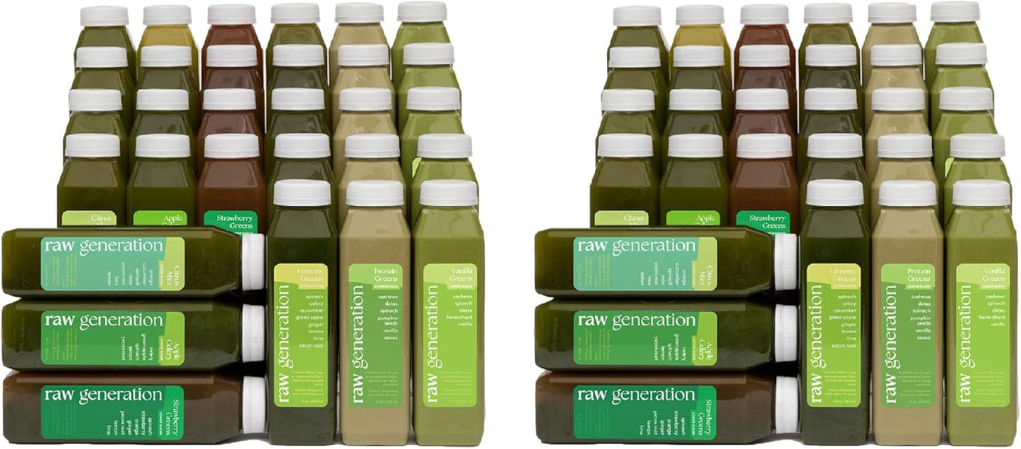 Raw Generation 5-Day Lower Sugar Detox Cleanse Bundle for 2 | Boost Digestion, Reduce Bloating | High Protein, Low Sugar Daily | Detox Gut, Colon, Liver