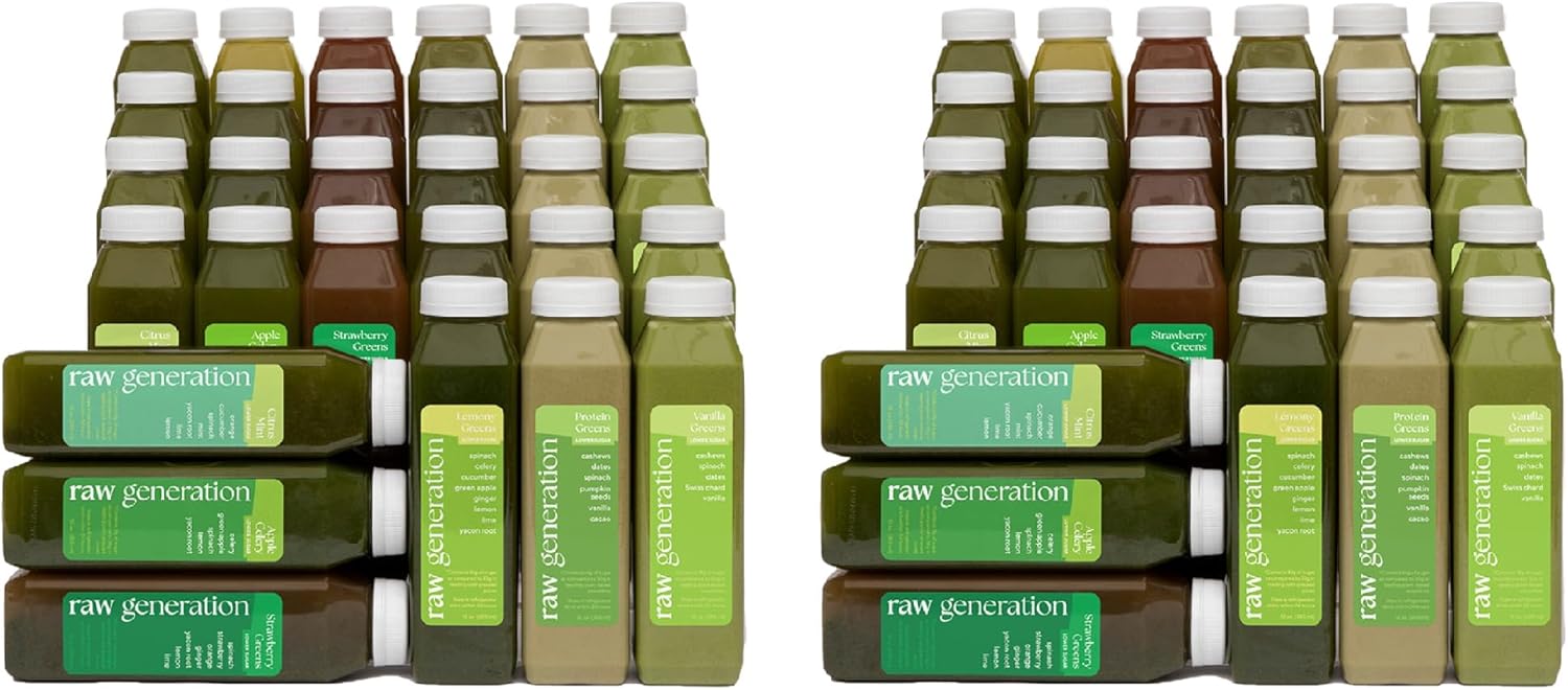 Raw Generation 5-Day Lower Sugar Detox Cleanse Bundle for 2 | Boost Digestion, Reduce Bloating | High Protein, Low Sugar Daily | Detox Gut, Colon, Liver