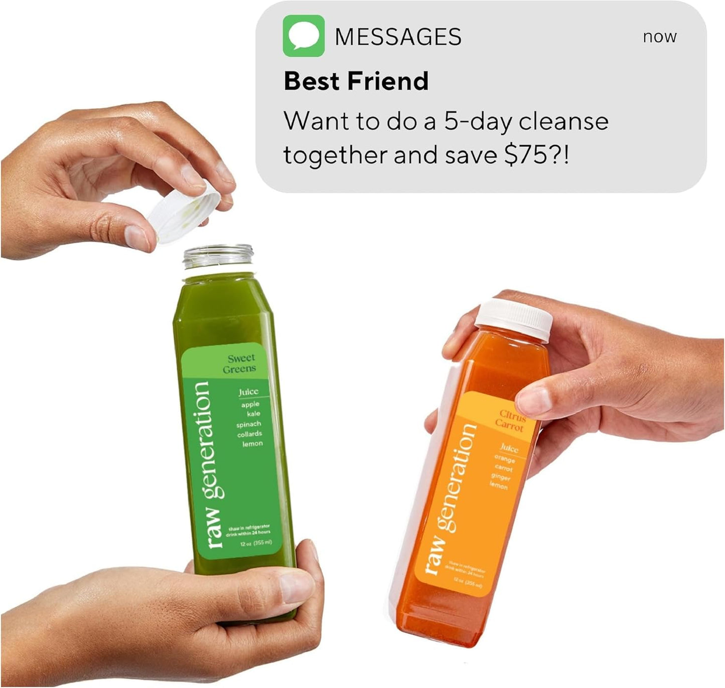 Raw Generation 5-Day Lower Sugar Detox Cleanse Bundle for 2 | Boost Digestion, Reduce Bloating | High Protein, Low Sugar Daily | Detox Gut, Colon, Liver
