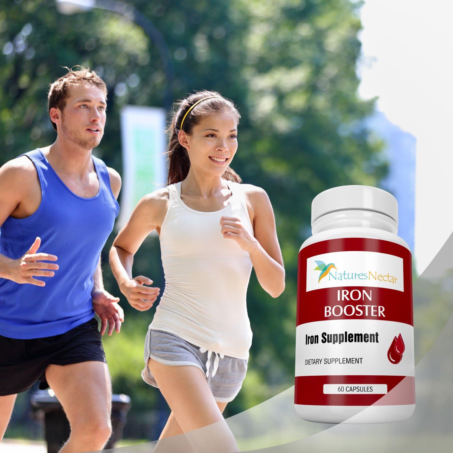 Raw Iron Vitamins for Women - Non-Constipating Iron Supplement to Boost Red Blood Cell Production - Best Anemia Iron Pills