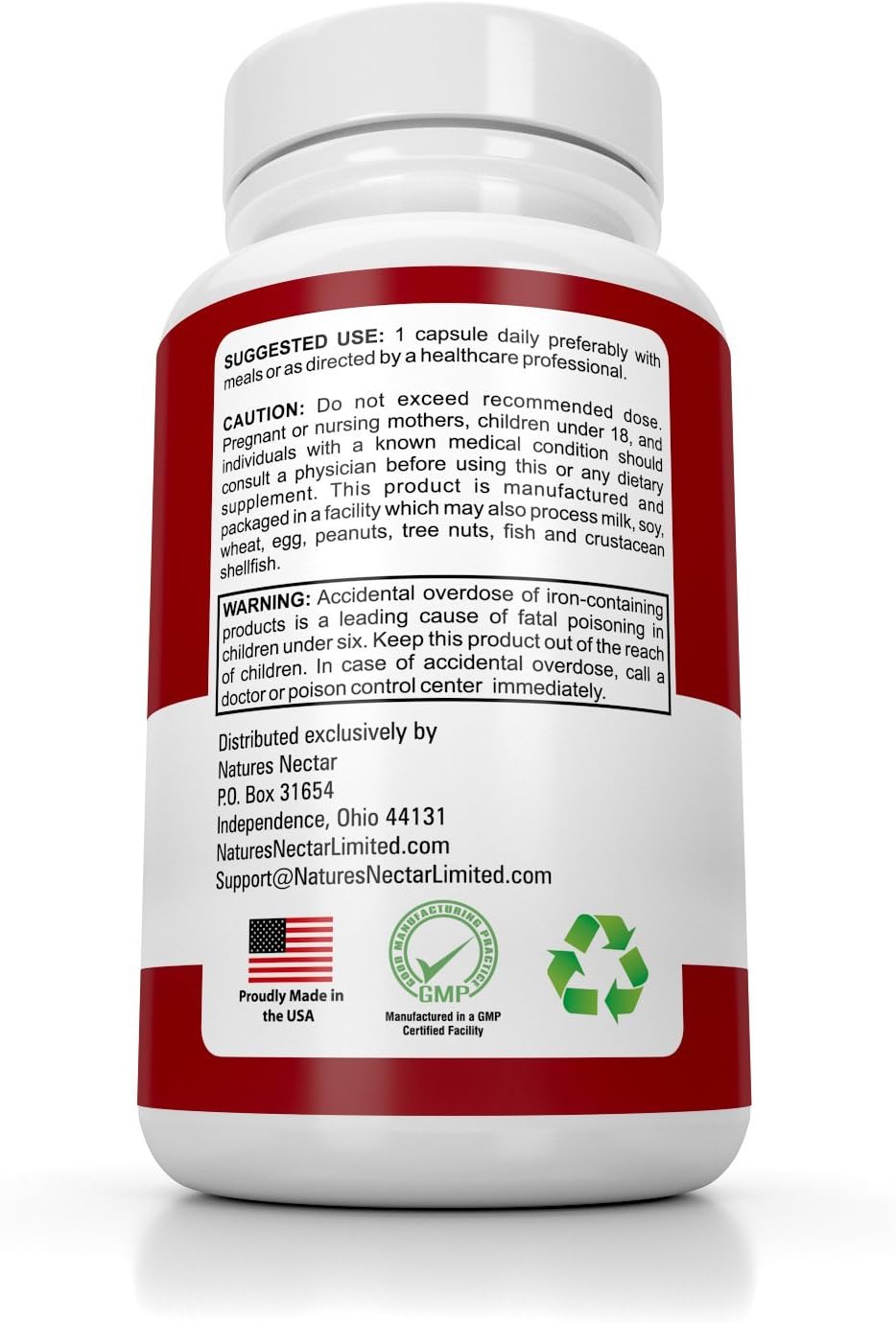 Raw Iron Vitamins for Women - Non-Constipating Iron Supplement to Boost Red Blood Cell Production - Best Anemia Iron Pills