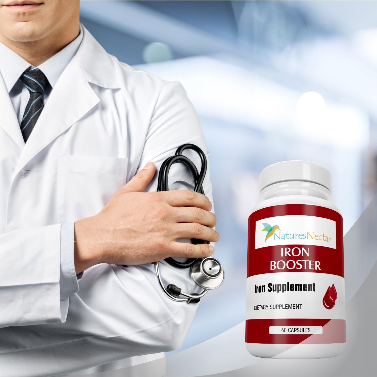 Raw Iron Vitamins for Women - Non-Constipating Iron Supplement to Boost Red Blood Cell Production - Best Anemia Iron Pills