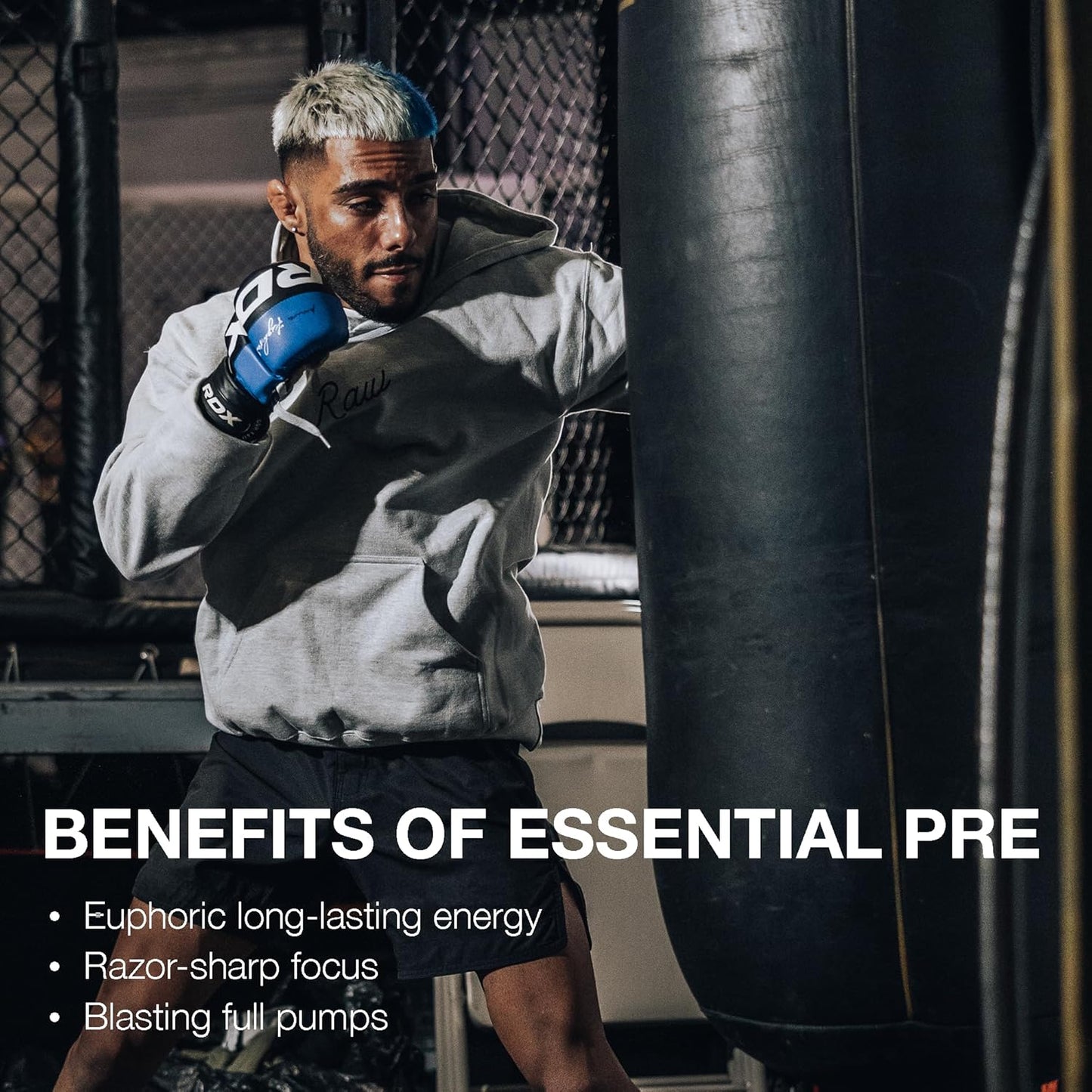 RAW Nutrition Pre-Workout Powder for Men and Women - Chris Bumstead Formula for Energy Boost during Workout - Peach Mango Flavor