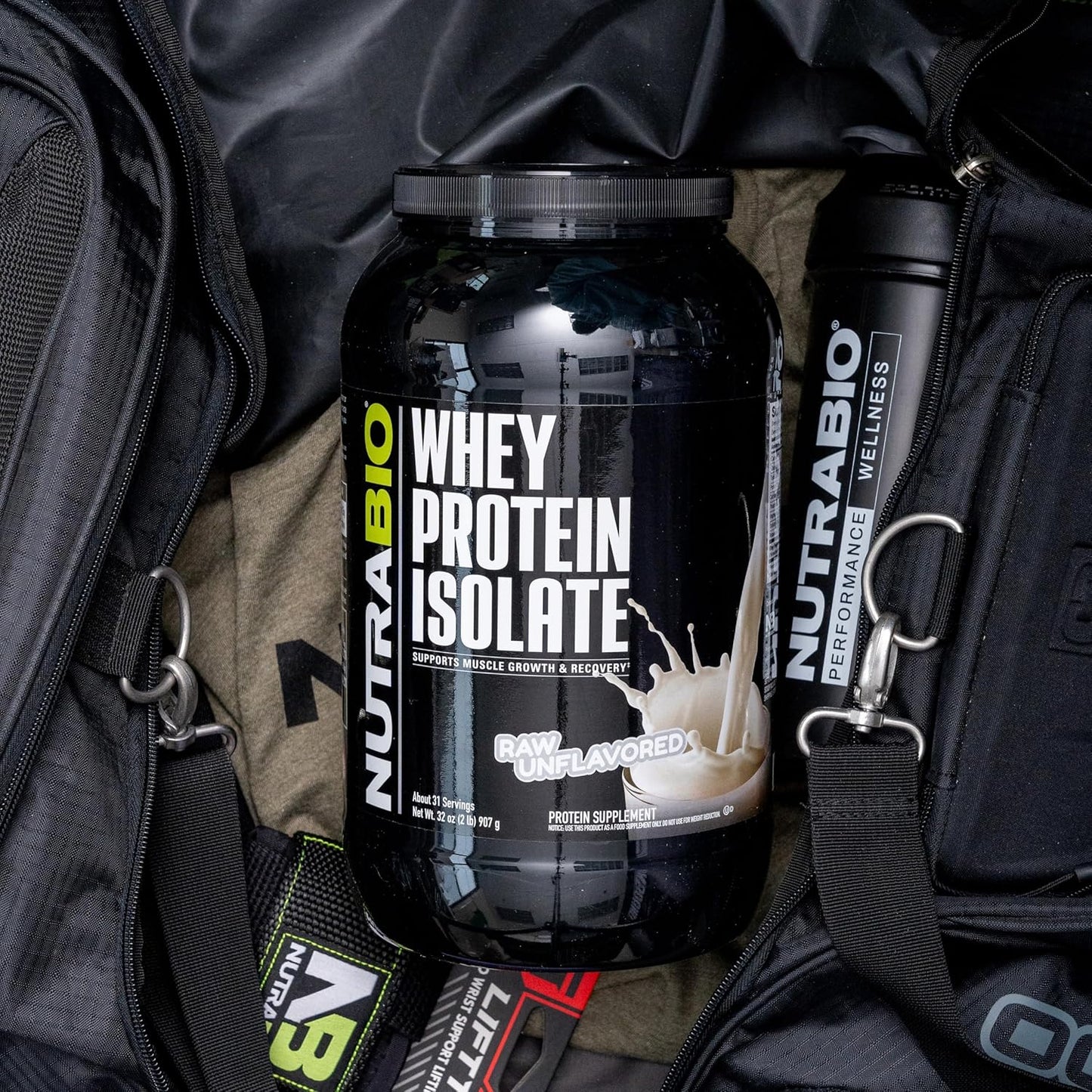 Raw Unflavored NutraBio Whey Protein Isolate Powder - 25g Protein Per Scoop - Complete Amino Acid Profile - Soy & Gluten Free - Non-GMO - 2 Lbs.