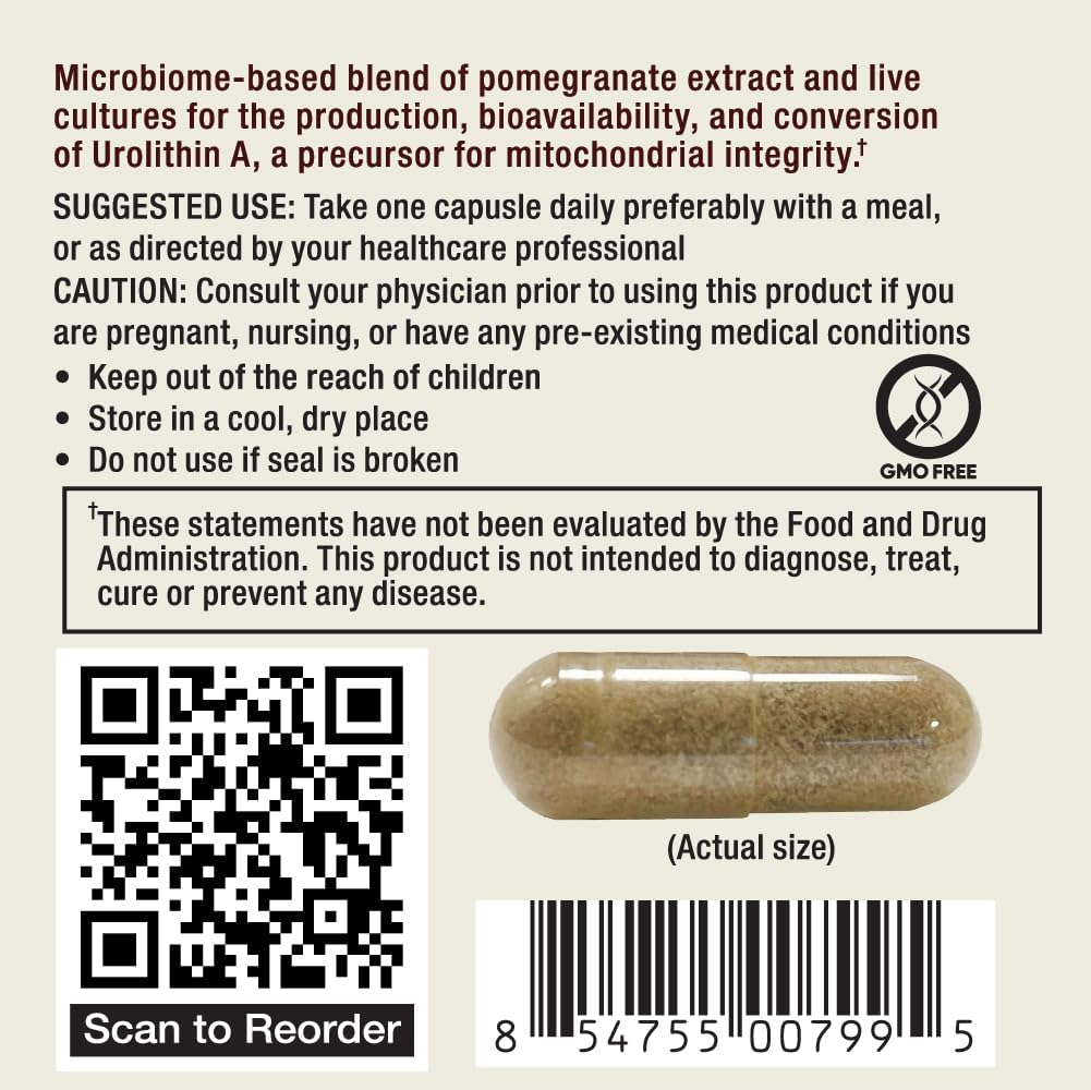 Rawleigh Ultrapome: Pomegranate Capsules with Live Cultures for Cellular Health and Energy Support