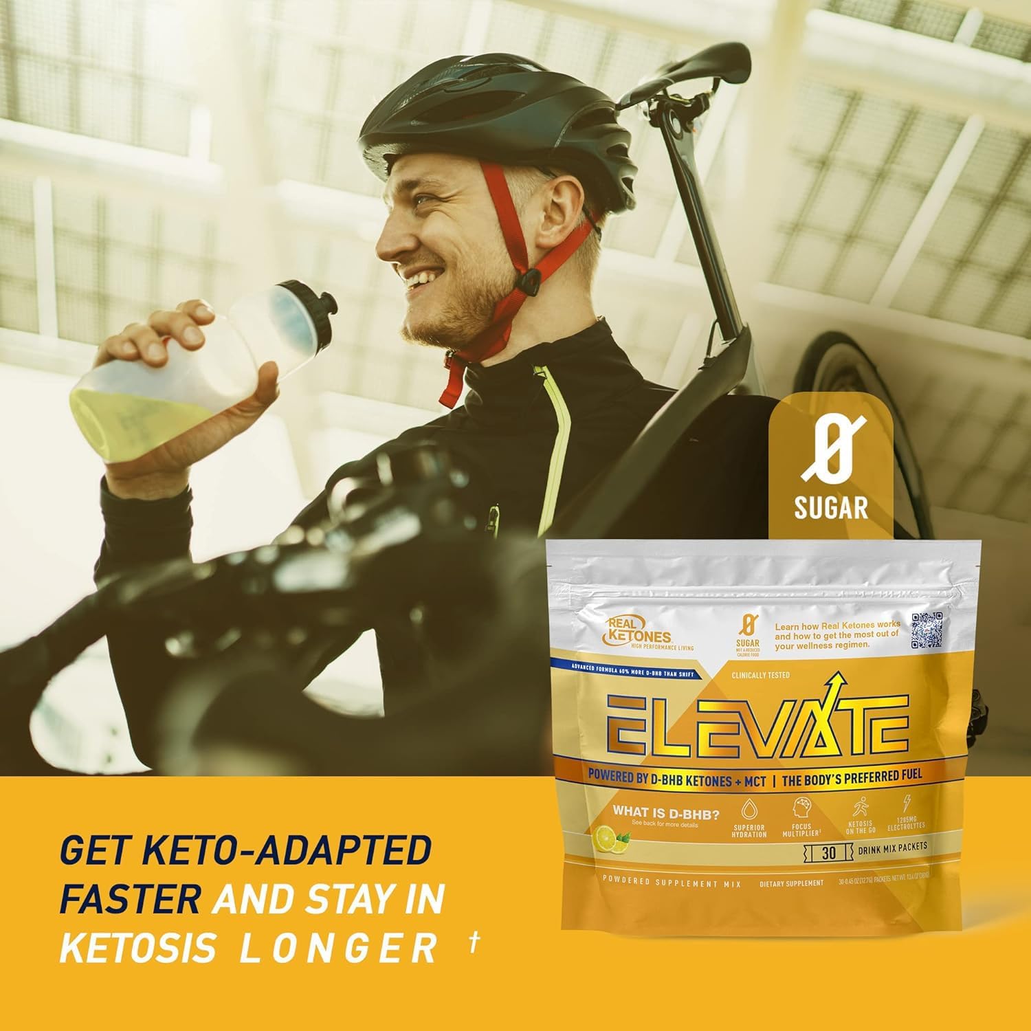 Real Ketones MCT & BHB Exogenous Ketones Electrolyte Powder Packets - 30 Pack Lemon Twist Flavor