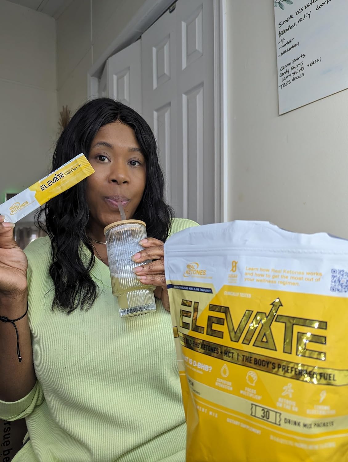 Real Ketones MCT & BHB Exogenous Ketones Electrolyte Powder Packets - 30 Pack Lemon Twist Flavor