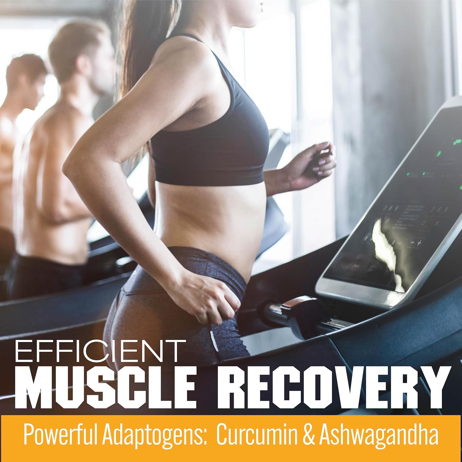 Recovery Accelerator Gummies with Essential Amino Acids, Ashwagandha, Curcumin, BCAAs - Citrus Flavor, 60 Gummies