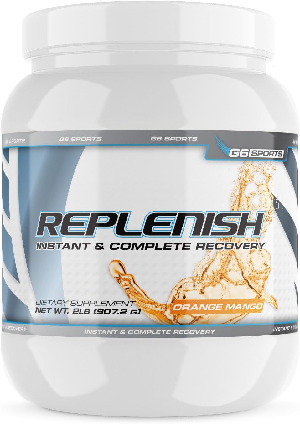 Recovery Formula with 11g BCAAs, 20g Whey Protein, and 1000mg Creatine - Orange Mango - 2lb Jar