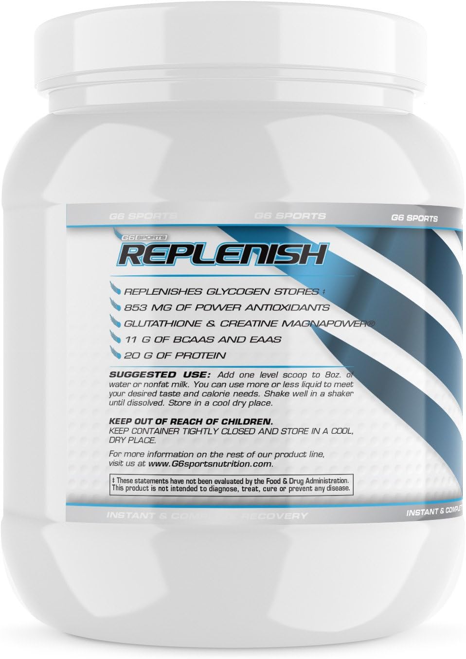 Recovery Formula with 11g BCAAs, 20g Whey Protein, and 1000mg Creatine - Orange Mango - 2lb Jar