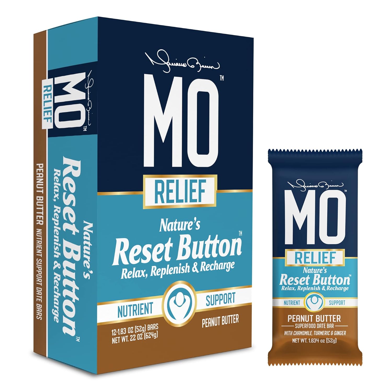 Recovery Snack Bars - All-Natural Superfood Bar for Post-Workout Nutrient Support - 12 Bars (Peanut Butter)
