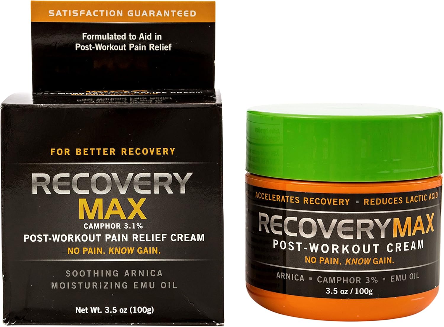 RecoveryMax Post-Workout Cream for Faster Muscle Recovery and Reduced Soreness - 3.5 oz Supplement