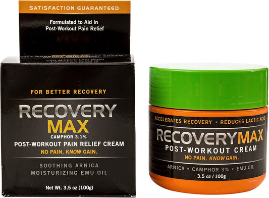 RecoveryMax Post-Workout Cream for Faster Muscle Recovery and Reduced Soreness - 3.5 oz Supplement