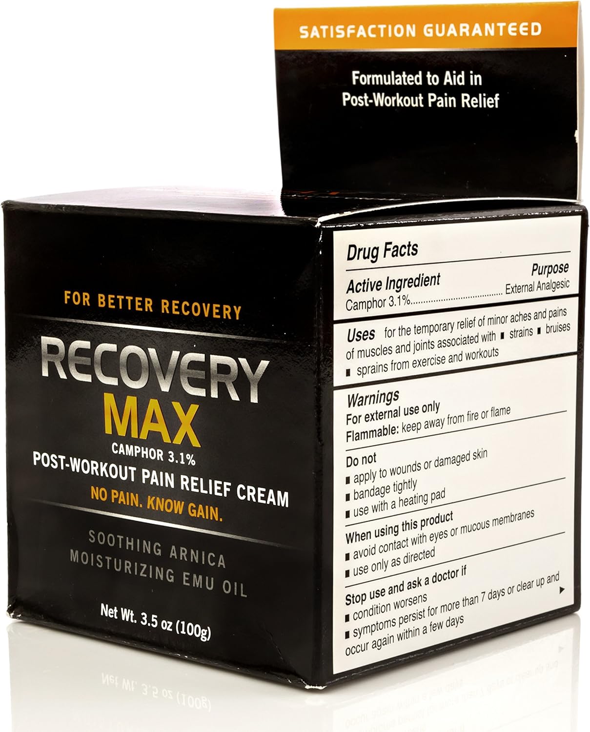 RecoveryMax Post-Workout Cream for Faster Muscle Recovery and Reduced Soreness - 3.5 oz Supplement