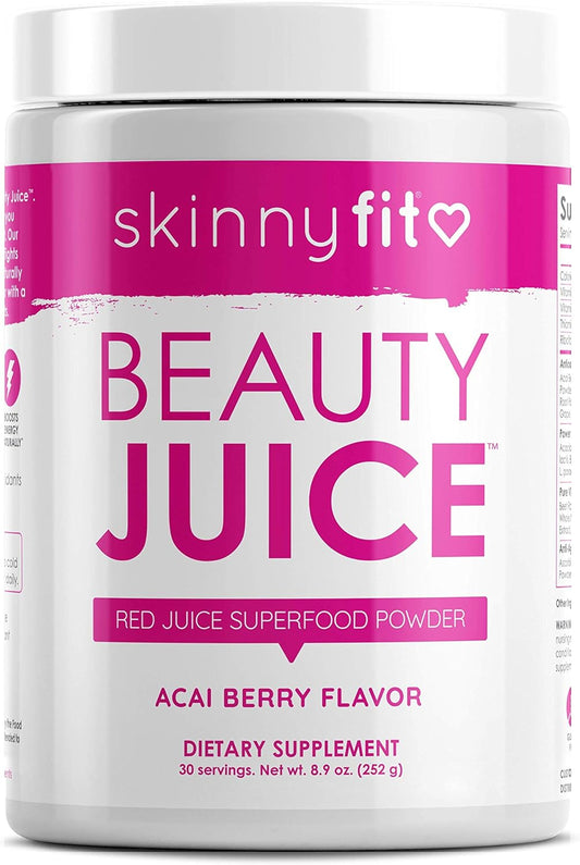 Red Acai Berry Beauty Juice Powder - Anti-Aging, Immunity Boost, Digestive Aid - Pre & Probiotics - 30 Servings