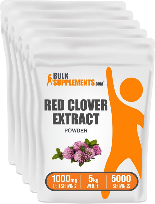 Red Clover Extract Powder - Antioxidant Supplement for Hair and Bones - 5kg/11lbs Bulk Size