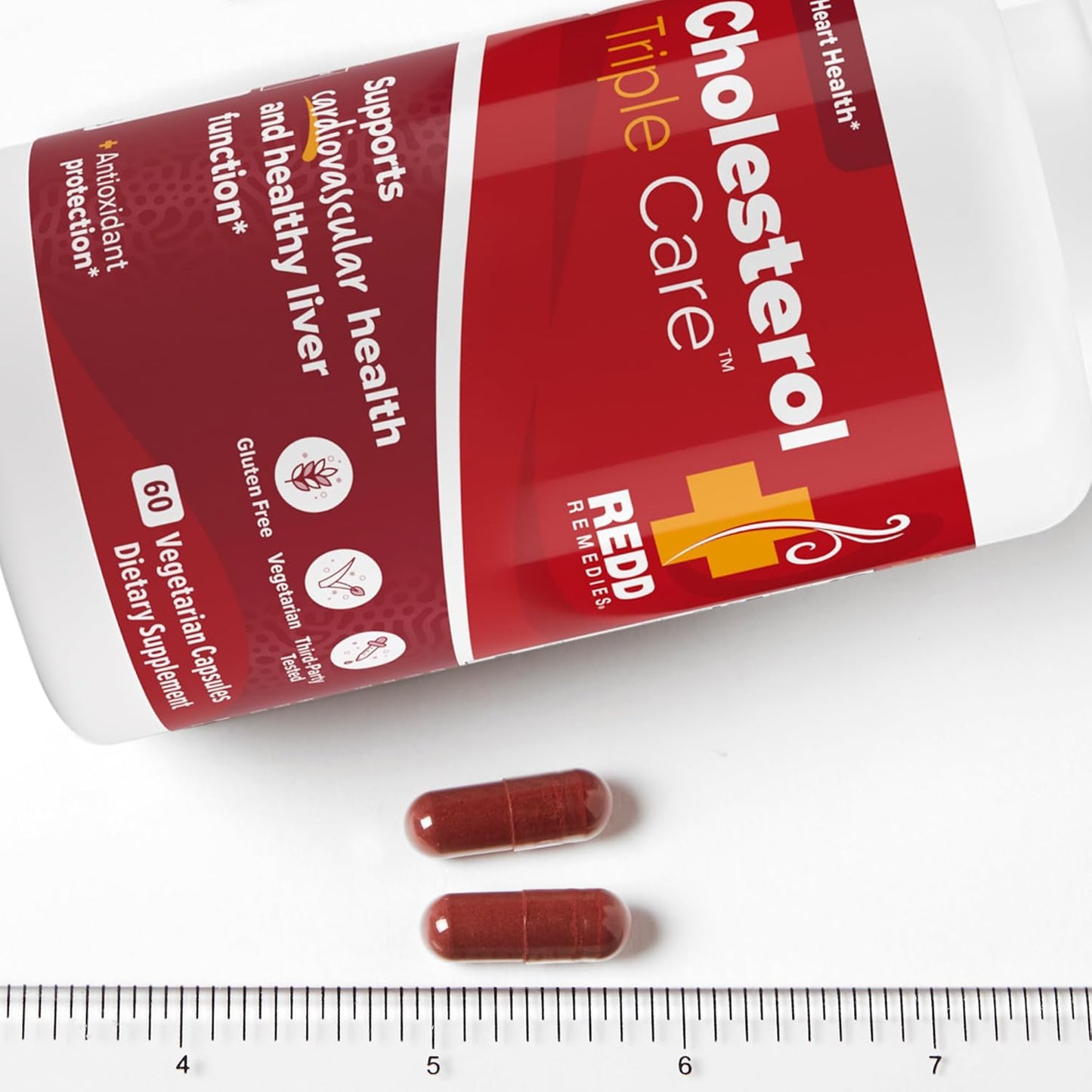 Redd Remedies Cholesterol Triple Care - Promotes Healthy Cholesterol Levels & Liver Function - 60 Vegetarian Capsules