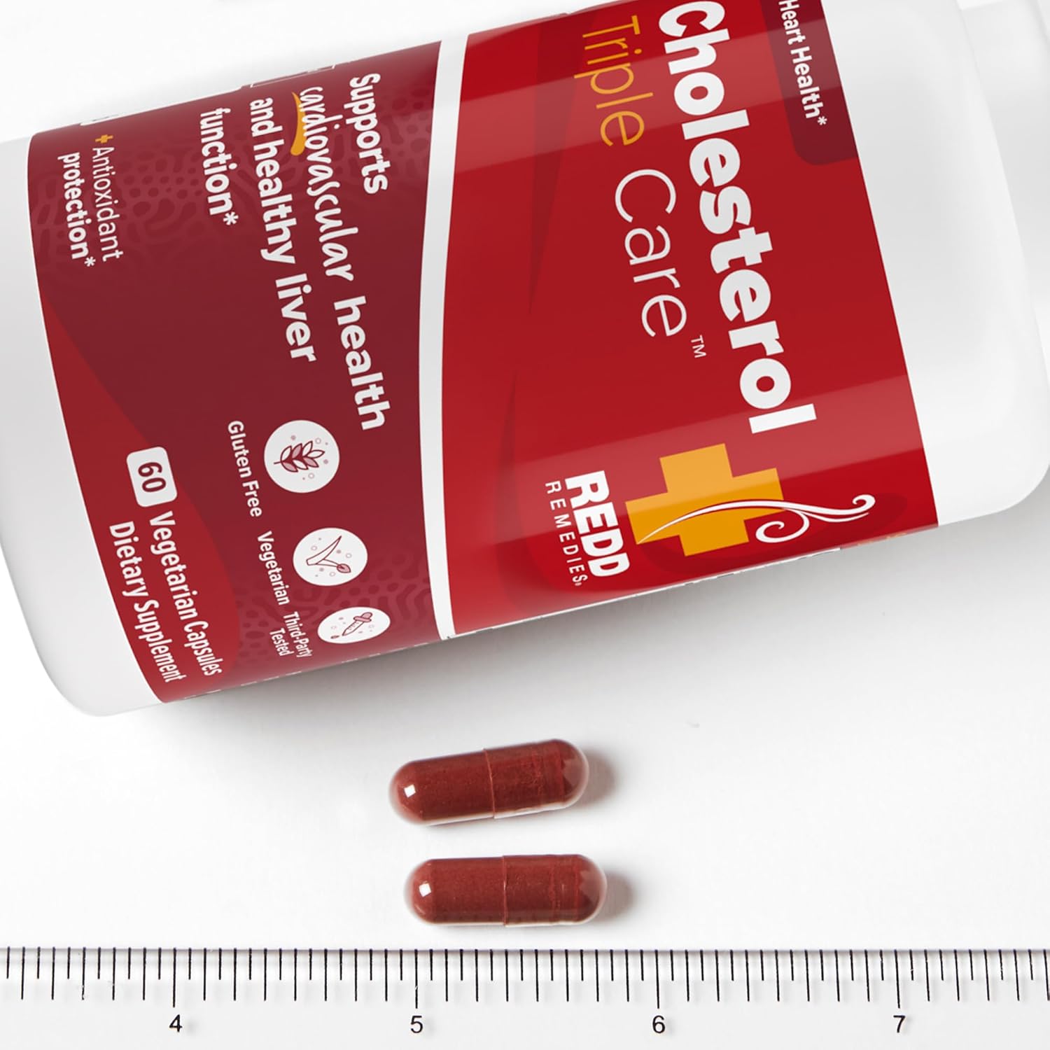 Redd Remedies Cholesterol Triple Care - Promotes Healthy Cholesterol Levels & Liver Function - 60 Vegetarian Capsules
