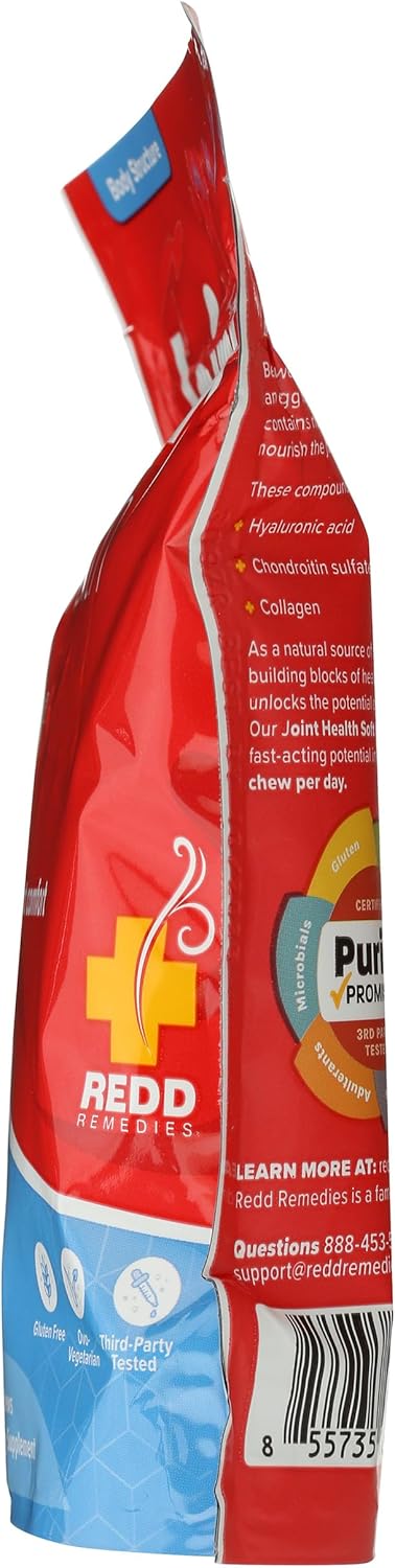 Redd Remedies Joint Health Original Soft Chews - Black Cherry Flavor, Supports Connective Tissue & Cartilage Strength, 30 Count