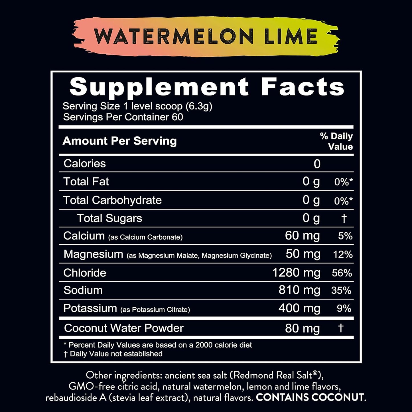 Redmond Re-Lyte Hydration Electrolyte Mix - Watermelon Lime Flavor