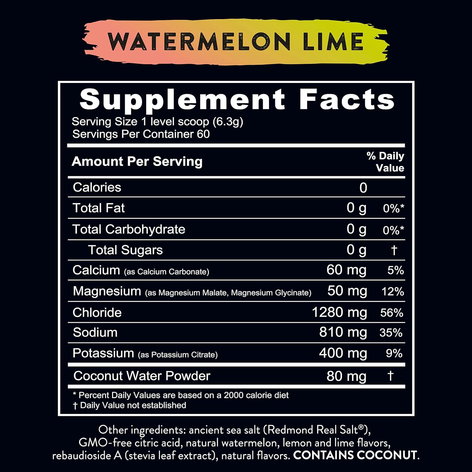Redmond Re-Lyte Hydration Electrolyte Mix - Watermelon Lime Flavor