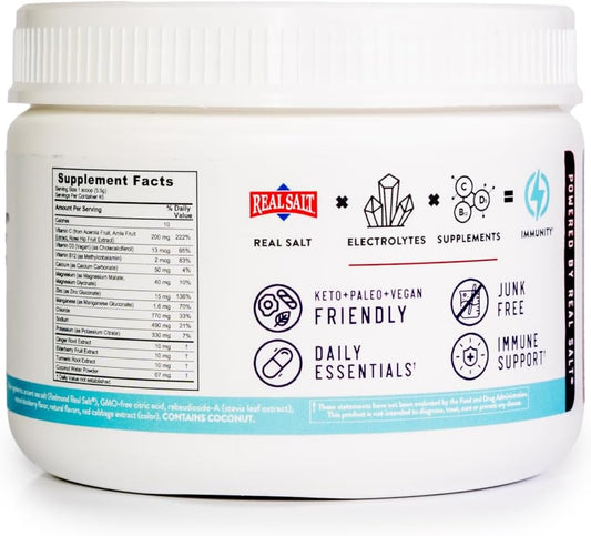 REDMOND Re-Lyte Immunity Multivitamin Mix - BlackBerry Flavor for Enhanced Wellness