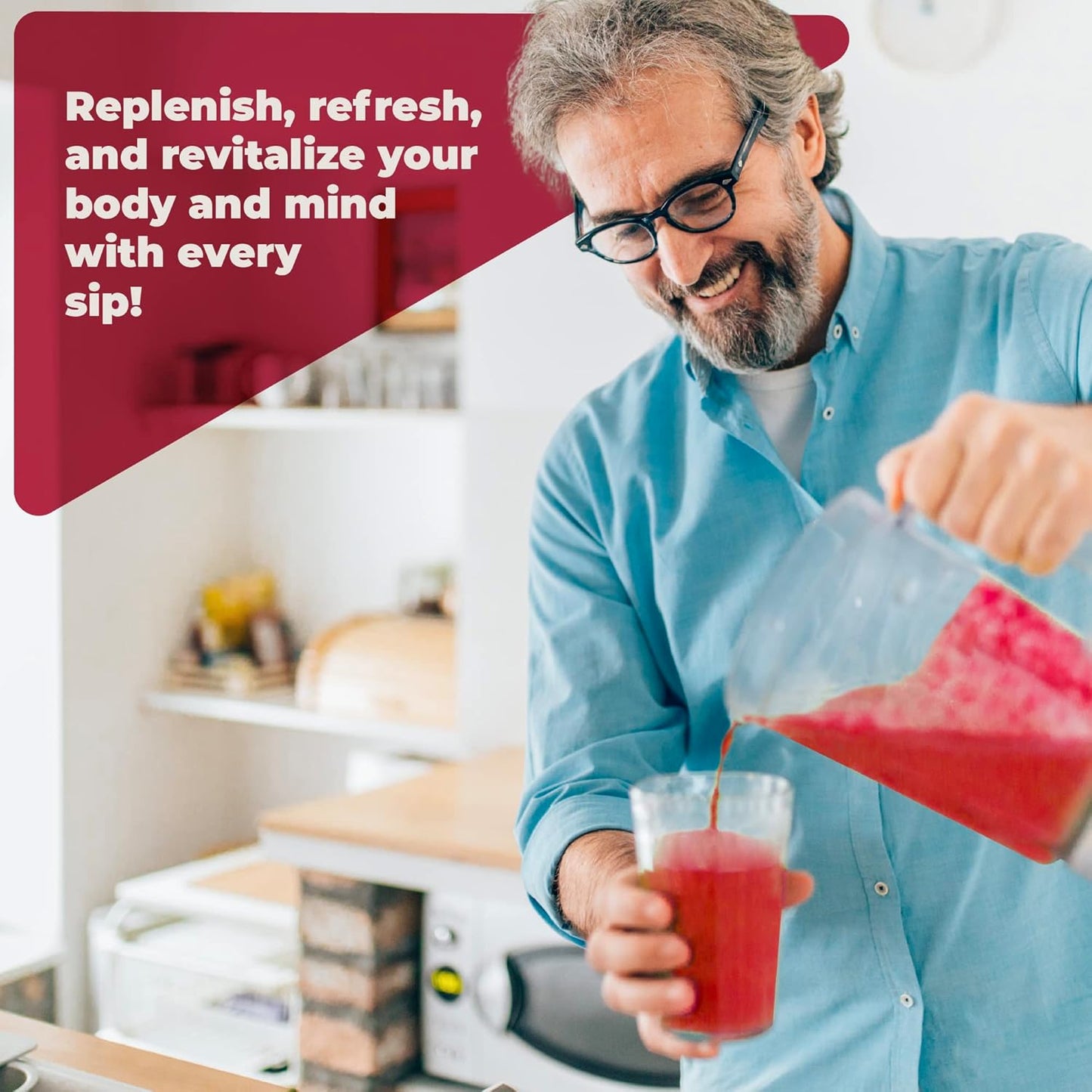 Reds Superfoods Powder: Low-Calorie Fruit & Veg Adaptogen Drink with Beetroot, Polyphenols, Probiotics - Antioxidant Energy Boost, 30 Servings