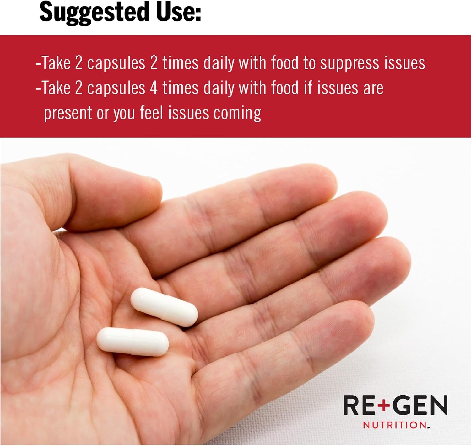 Re+Gen Nutrition Immune Support Supplement with Zinc, Vitamin C, L lysine & Oregano Oil - 120 Capsules for Strong Immunity in Men & Women