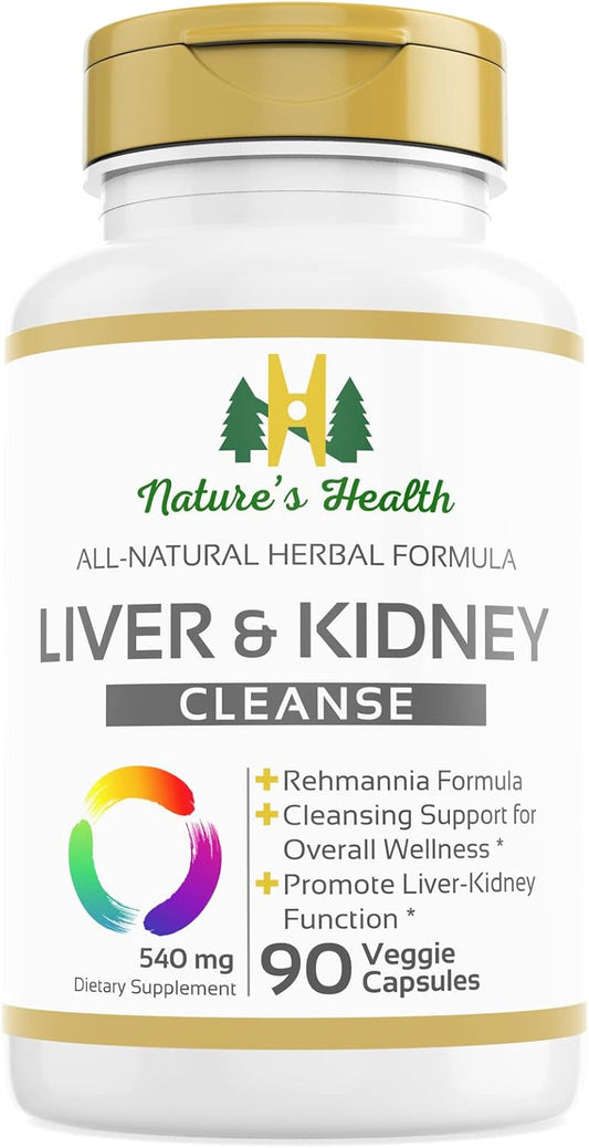 Rehmannia Formula Liver and Kidney Cleanse Supplement - Boost Vitality - 90 Vegetarian Capsules