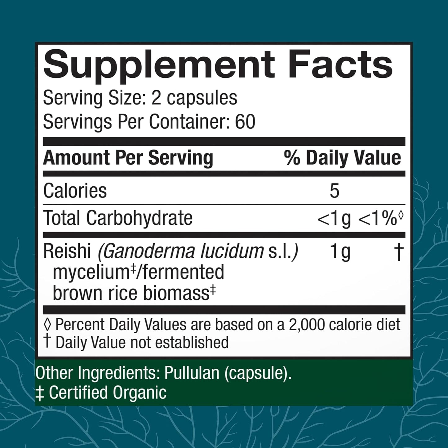 Reishi Mushroom Capsules for Heart, Immune Health, Energy, and Vitality - 120 Capsules
