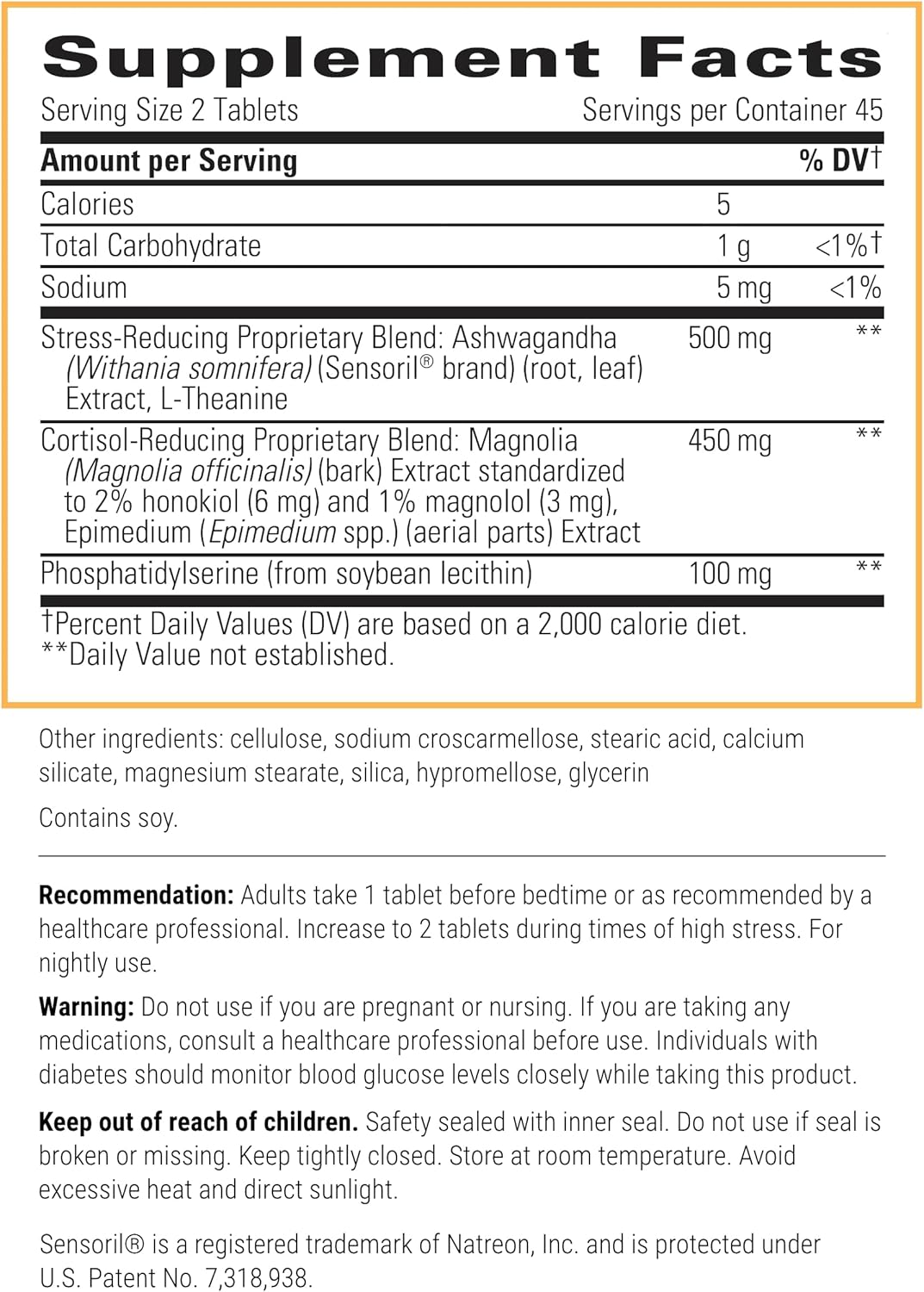 Relax & Calm Supplement with Ashwagandha and L-Theanine - Integrative Therapeutics Cortisol Manager - 90 Tablets