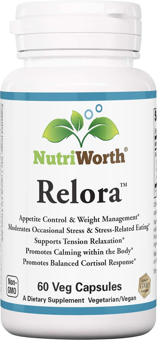 Relora Stress and Weight Management Supplement - Plant-Based Capsules - 60 Servings