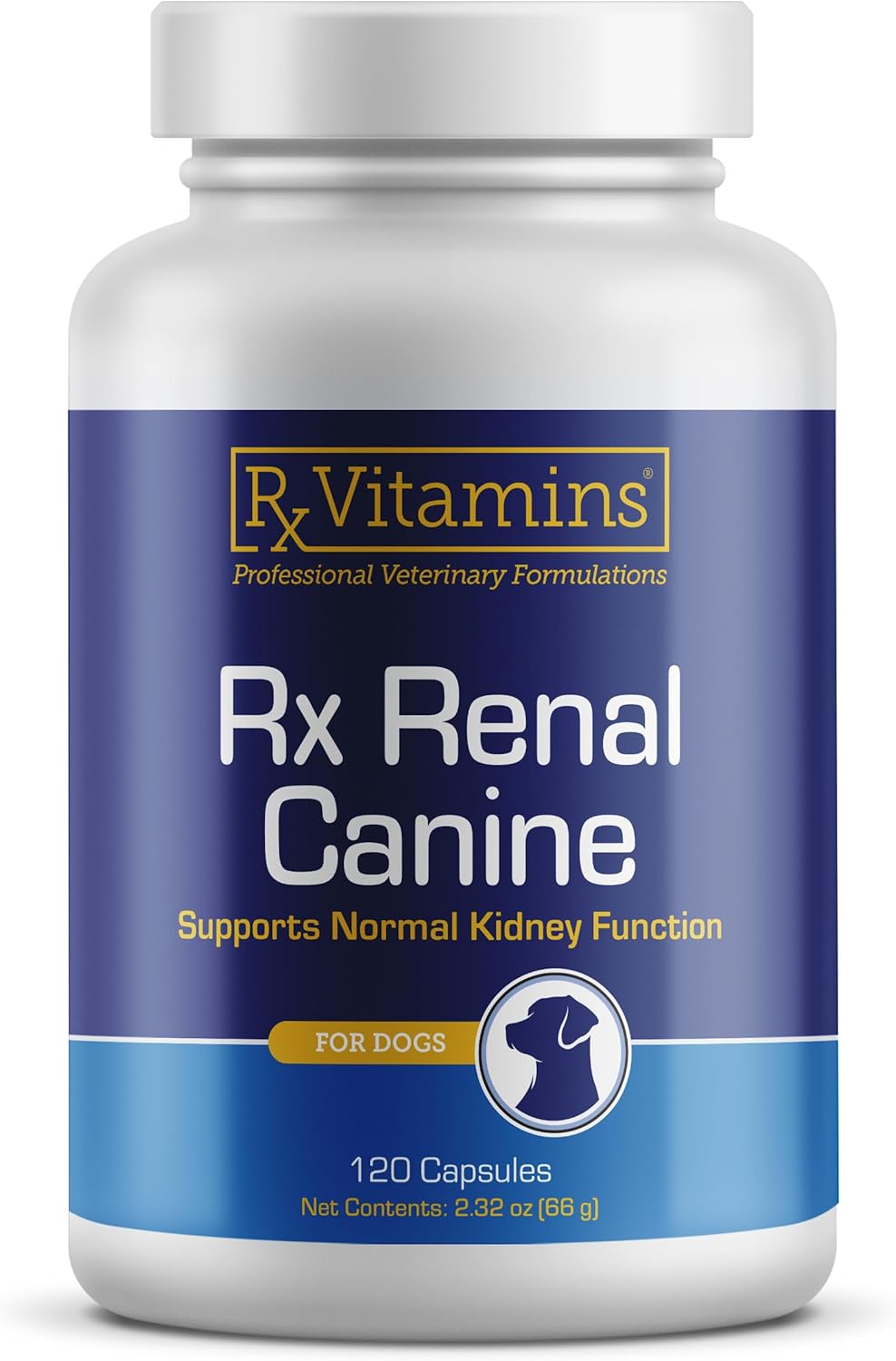 Renal Canine Kidney Support Capsules for Dogs - Milk Thistle, Green Tea, Cordyceps - Dog Kidney Supplement - 120 ct