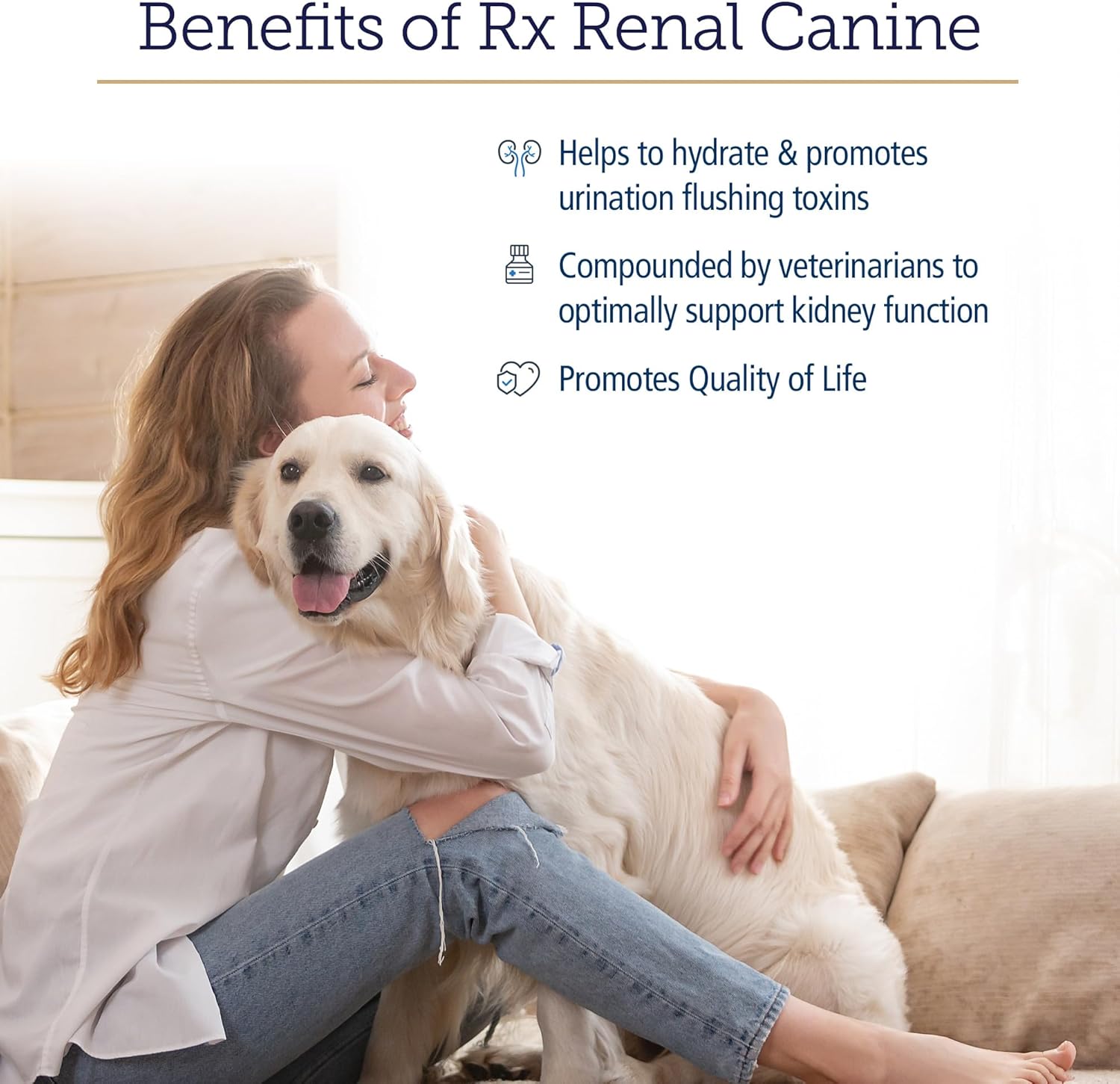 Renal Canine Kidney Support Capsules for Dogs - Milk Thistle, Green Tea, Cordyceps - Dog Kidney Supplement - 120 ct