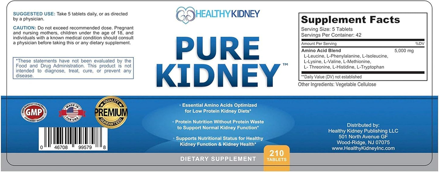 Renal Diet Cookbook and Kidney Health Supplement for Rejuvenation - 210 Pills Included