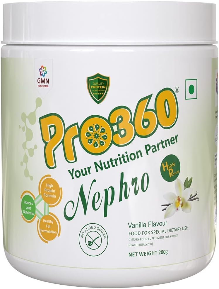 Renal Health Nutritional Supplement Powder with L-Carnitine - Vanilla Flavour, No Added Sugar - 200g