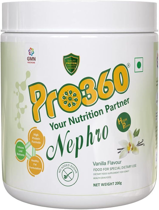 Renal Health Nutritional Supplement Powder with L-Carnitine - Vanilla Flavour, No Added Sugar - 200g
