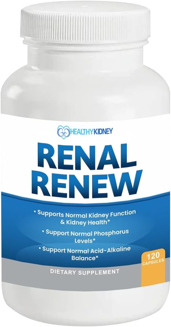 Renal Renew Kidney Restore: Advanced Detox & Repair Support Supplement - 120 Capsules for Improved Kidney Health
