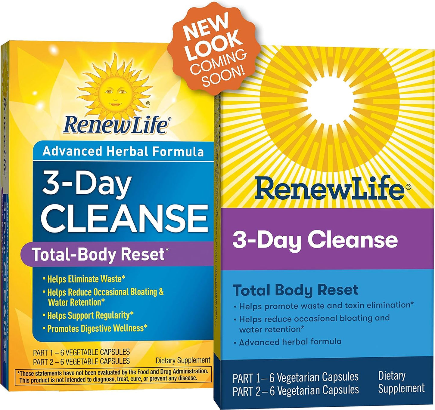 Renew Life Adult Total Body Reset Cleanse - 3-Day Herbal Program, Gluten, Dairy & Soy Free - 12 Vegetarian Capsules