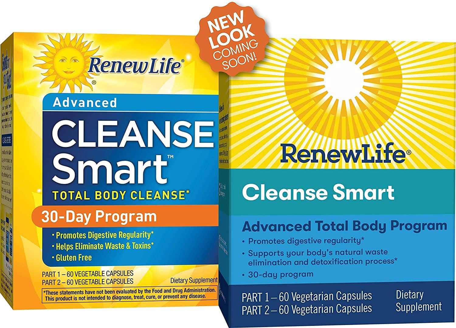 Renew Life CleanseSmart Advanced Cleanse 2-Part Formula - 120 Capsules for Detox & Digestive Health
